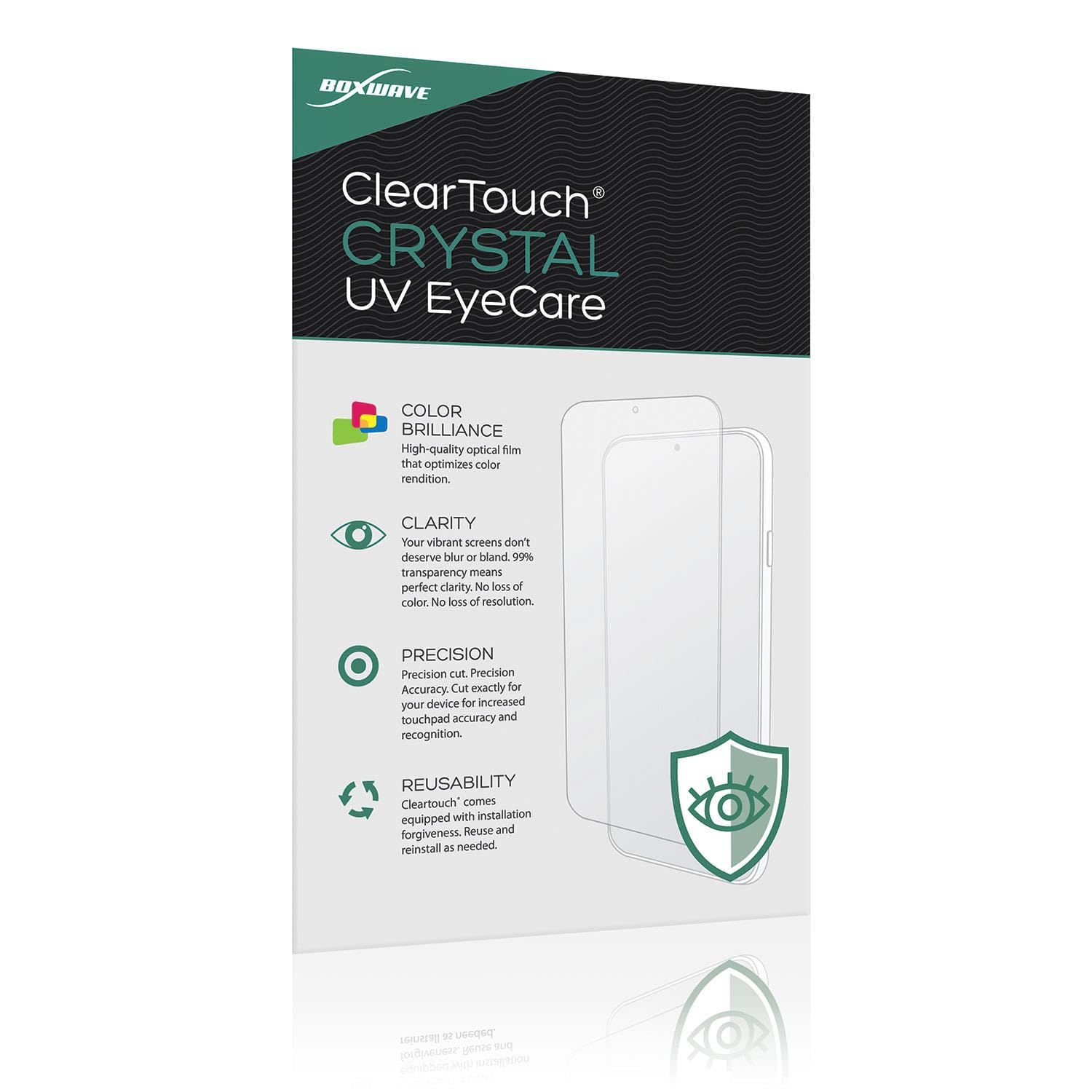 BoxWave Screen Protector Compatible With WGK Portable Monitor (15.6 in) - ClearTouch Crystal Anti-UV EyeCare (2-Pack), Filters out Harmful Blue Light Reduce Fatigue