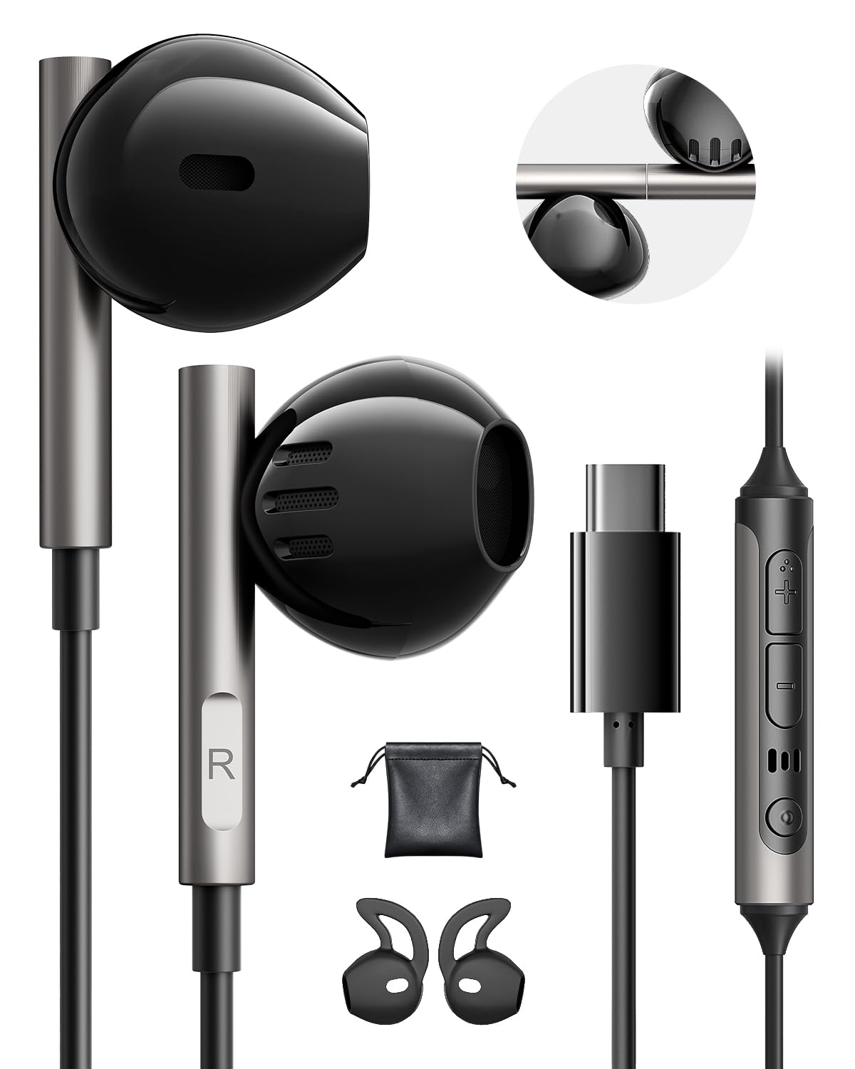 Kopfhörer USB C für Samsung S24 S25 S23 A55 A54 5G Ultra iPh