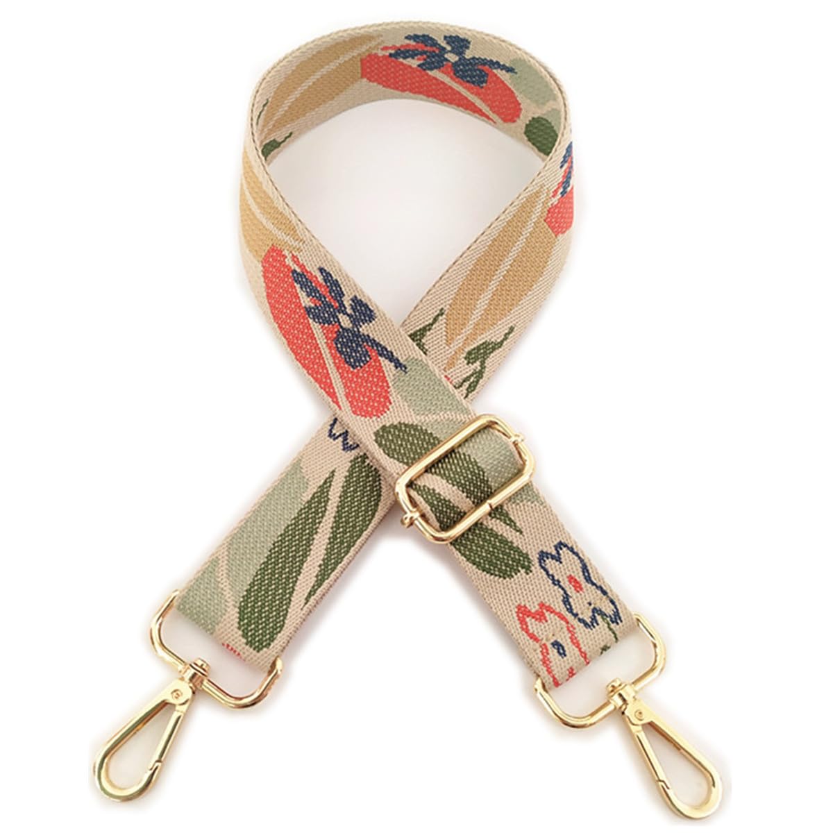 Strap Western Purse Straps Replacement Crossbody Handbag Adjustable Embroidery ethnic style Wide Guitar Strap (With Gold Hardware)