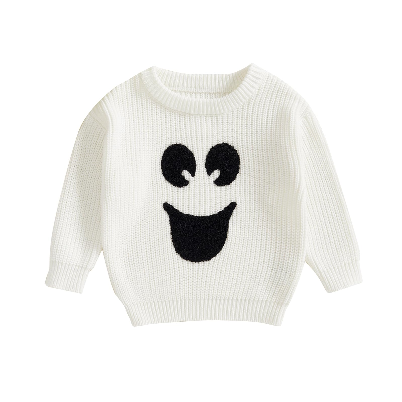 LSFYSZD Toddler Baby Girls Boys Halloween Pumpkin Sweaters Long Sleeve Crew Neck Winter Warm Knitwear Pullover Jumpers Top — view 11