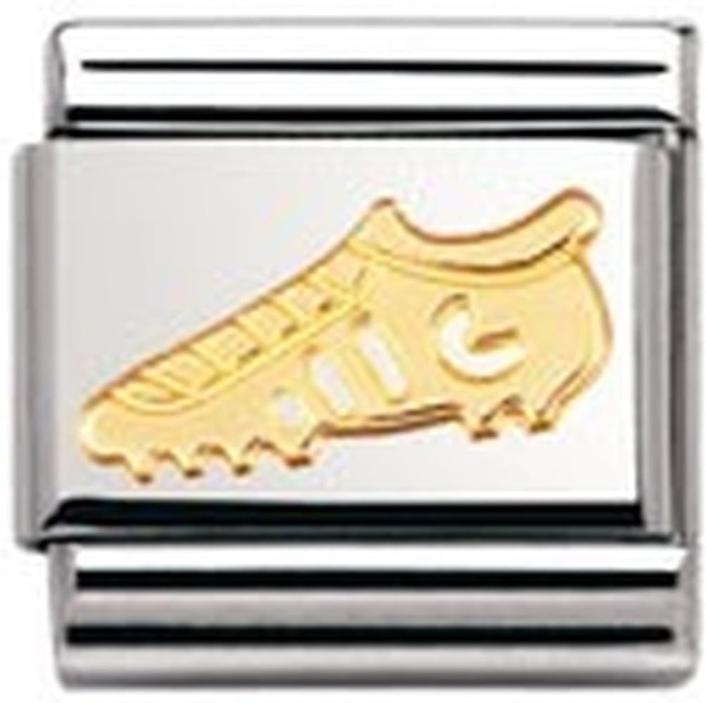 Nomination 030106 Unisex Composable Bracelet Link Stainless Steel and 18Carat Yellow Gold