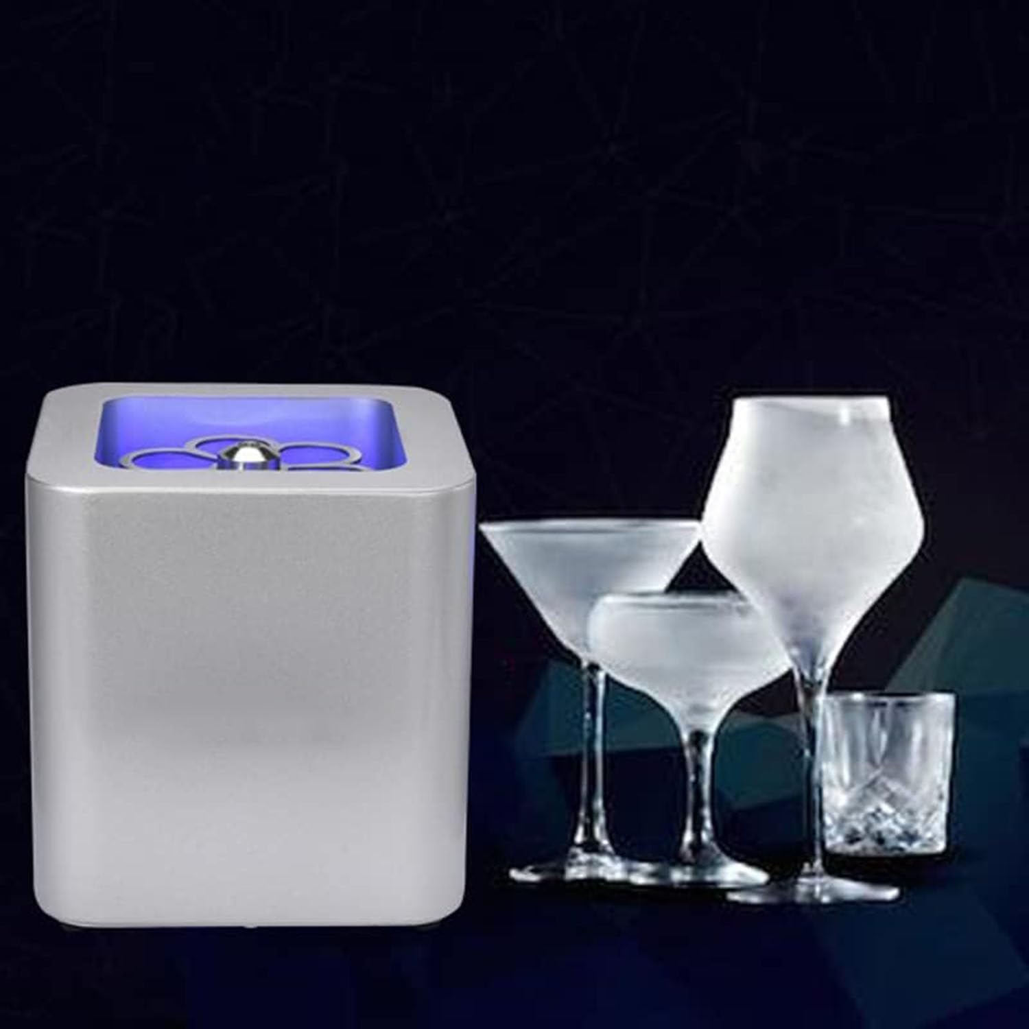 Mini refrigeratore di vetro, congelatore istantaneo di bevande con luce LED, tecnologia CO2 a raffreddamento rapido per bar, ristoranti e cucine, refrigerazione rapida delle bevande