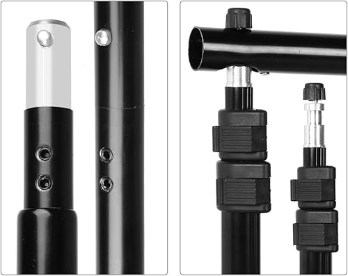 Miniatura 5 de Kit de sistema de soporte de fondo ajustable de 10 pies para estudio fotográfico y video, con bolsa de transporte