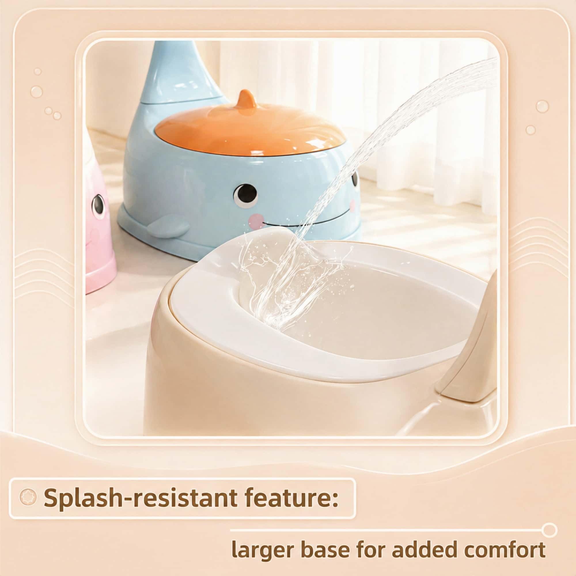 Asiento de entrenamiento para bebés, silla de entrenamiento para niños y niñas, dinosaurio, cómodo para niños de 1 a 5 años, asiento de animal con tapa trasera (color albaricoque)