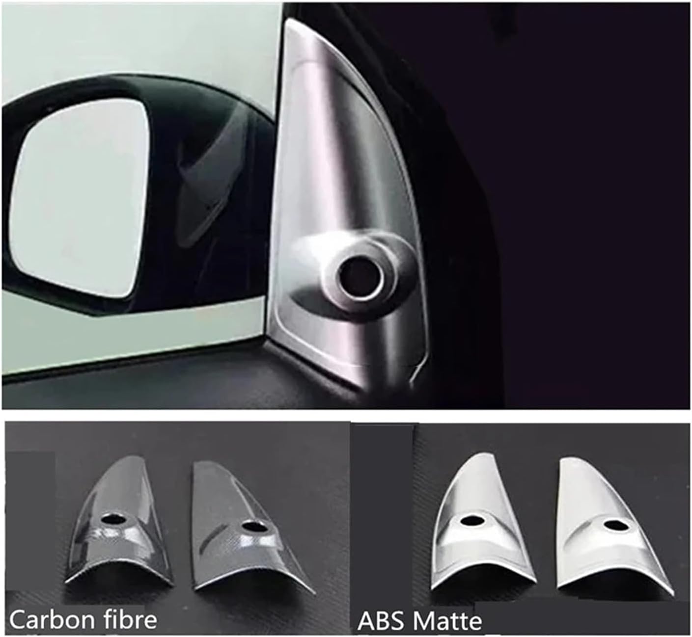 Car Styling Cover Inner Front Head A Column Lamp Frame Triple-Cornered Trim Compatible with Benz Smart Fortwo 2015 2016 2017 2018