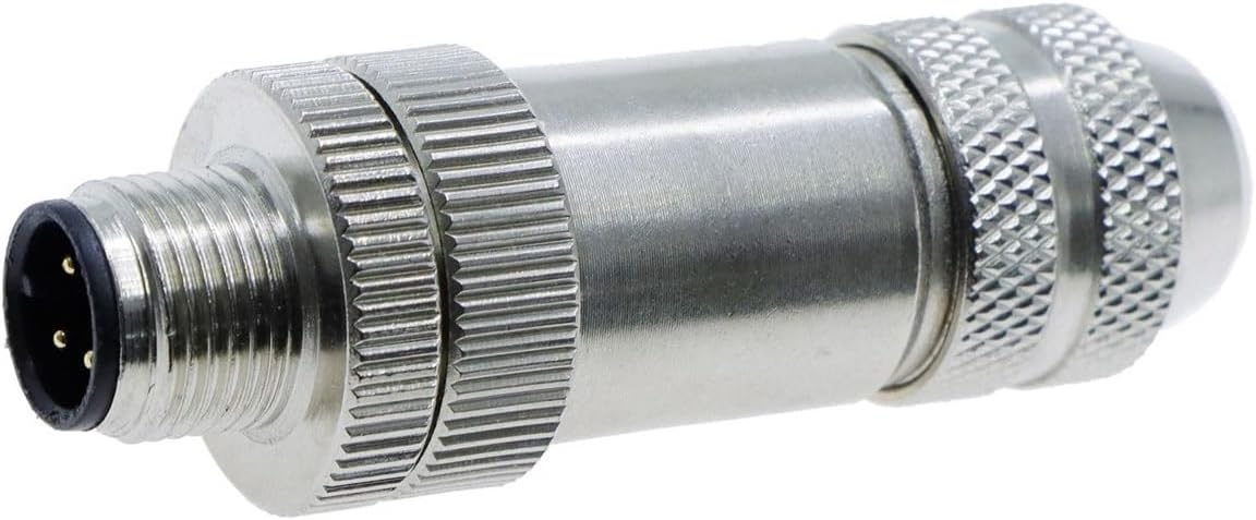 M12 Connector 4 5 8 core pin Hole Needle Right Angle Bevel Assembled Screw Wiring(M12 4 pin Straight Male Screw Connection)