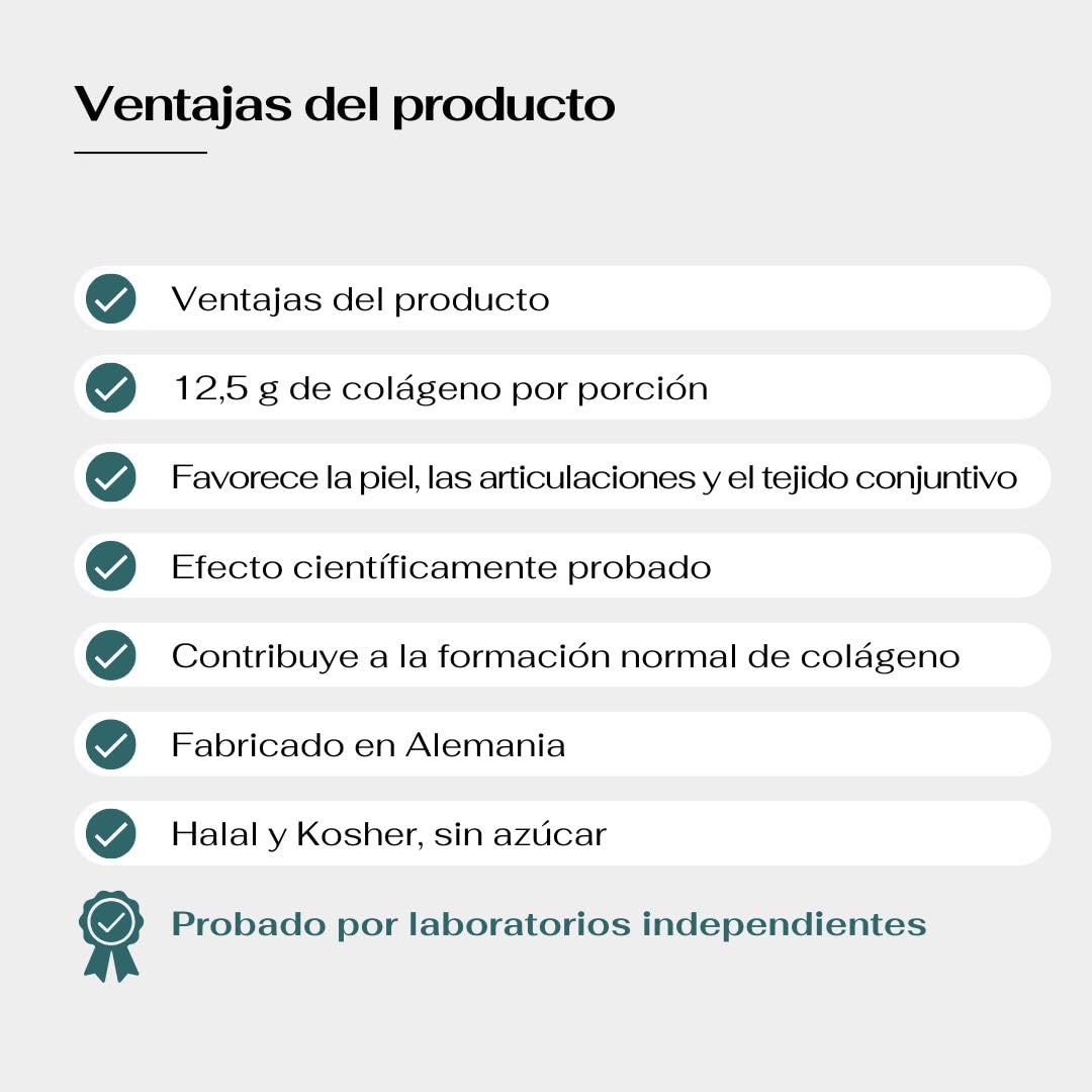 Naturecan Péptidos de Colágeno en Polvo, con TENDOFORTE®, FORTIGEL®, VERISOL®, Vitamina C, zinc y cobre (900 gr)