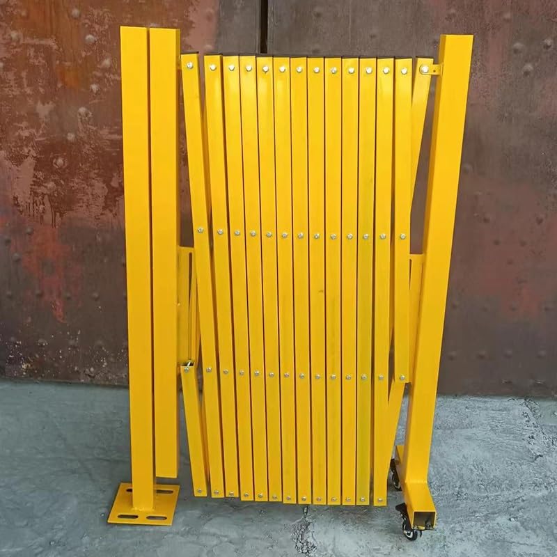 Barrière de sécurité extérieure extensible en métal avec roues pour garage