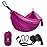 Gold Armour Camping Hammock - Portable Hammock Single Hammock Camping Accessories Gear for Outdoor Indoor Adult Kids, USA Based Brand (Fuchsia & Pink)