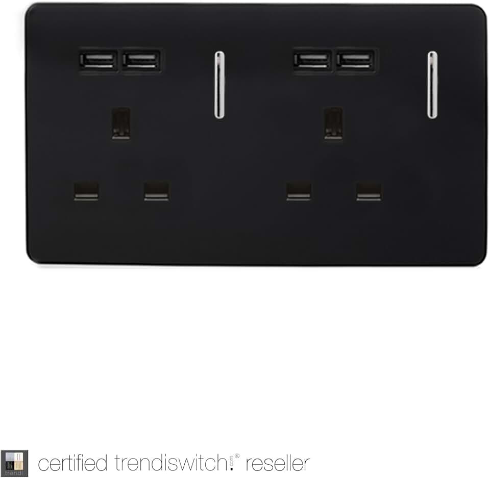 Amazon.co.uk Black Plug Sockets