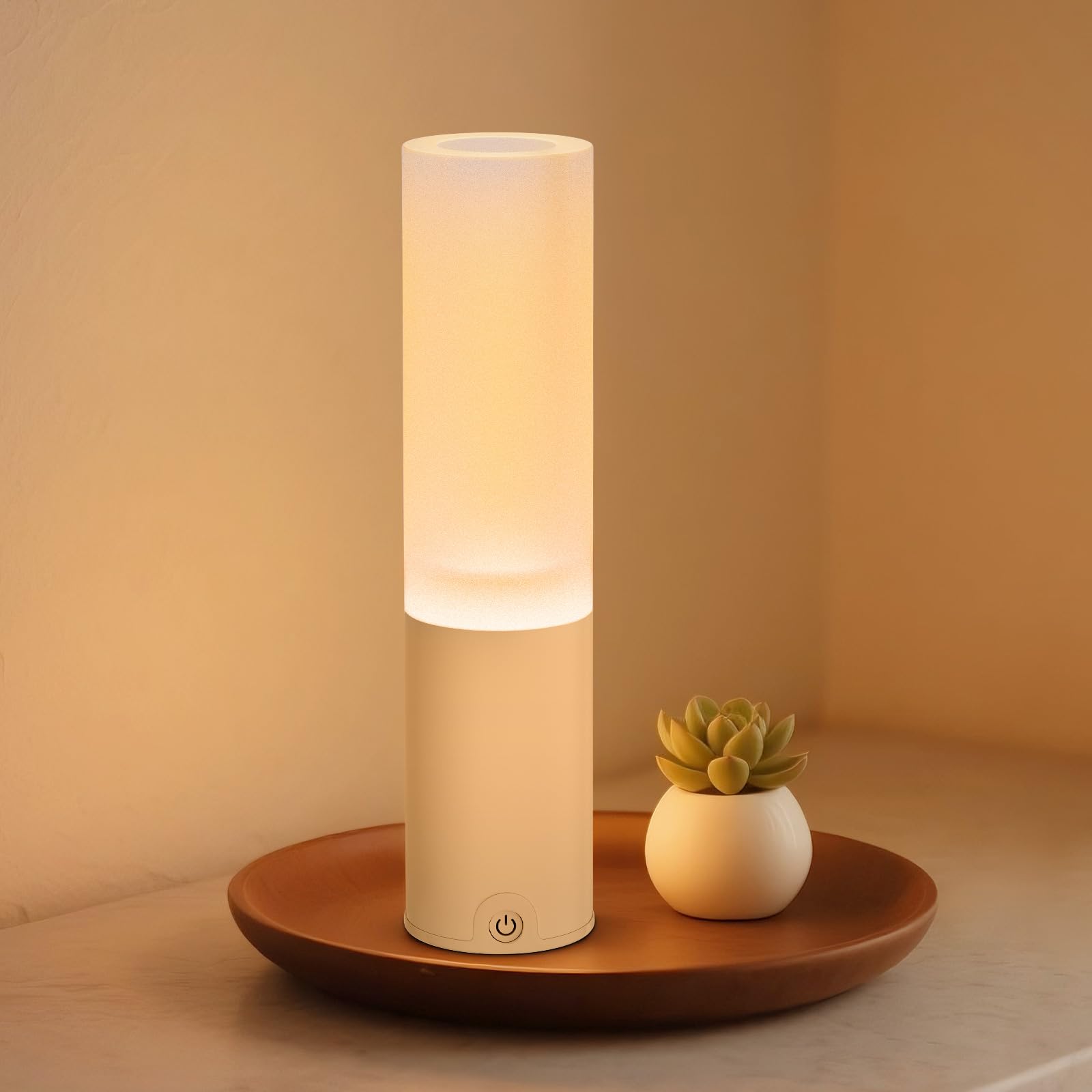 EppieBasic Kabellose LED Tischlampe: Modern Dimmbare Schnelllade Lampe mit 5400mAh Akku - Touch & Farbwechsel - Für Wohnzimmer Ecken - Geschenk & Dekoration