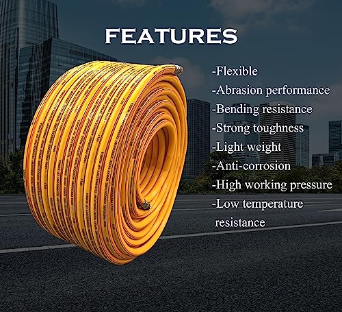 Image of DVI 10MM 5 Layered Heavy Duty High pressure hose pipe for bike /car wash, gases, pesticides spray, water delivery, household cleaning (DVI (10MM) 30 MTR HOSE PIPE)