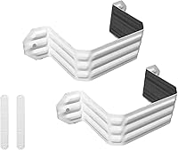 IGIUA 3x4 Gutter Downspout Leader Straps (2 Pack) - Durable Aluminum Wall Mount Brackets for Rain Gutters