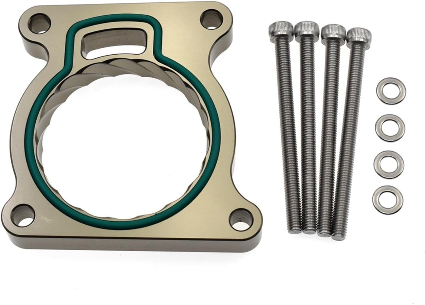 Throttle Body Spacer ，Compatible For Ford Focus 2 Fiesta ST150 MK 6 ，Compatible For Mondeo 1.8 2.0 Engine Al Alloy Throttle Vortex Intake Gasket Accessories