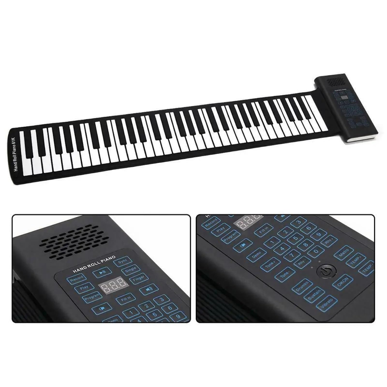 Elektroniczny Instrument Fortepianowy Profesjonalne Wielofunkcyjne Pianino Elektroniczne Z 61 Klawiszami I Pedałem Podtrzymującym Brzmienie Rogu