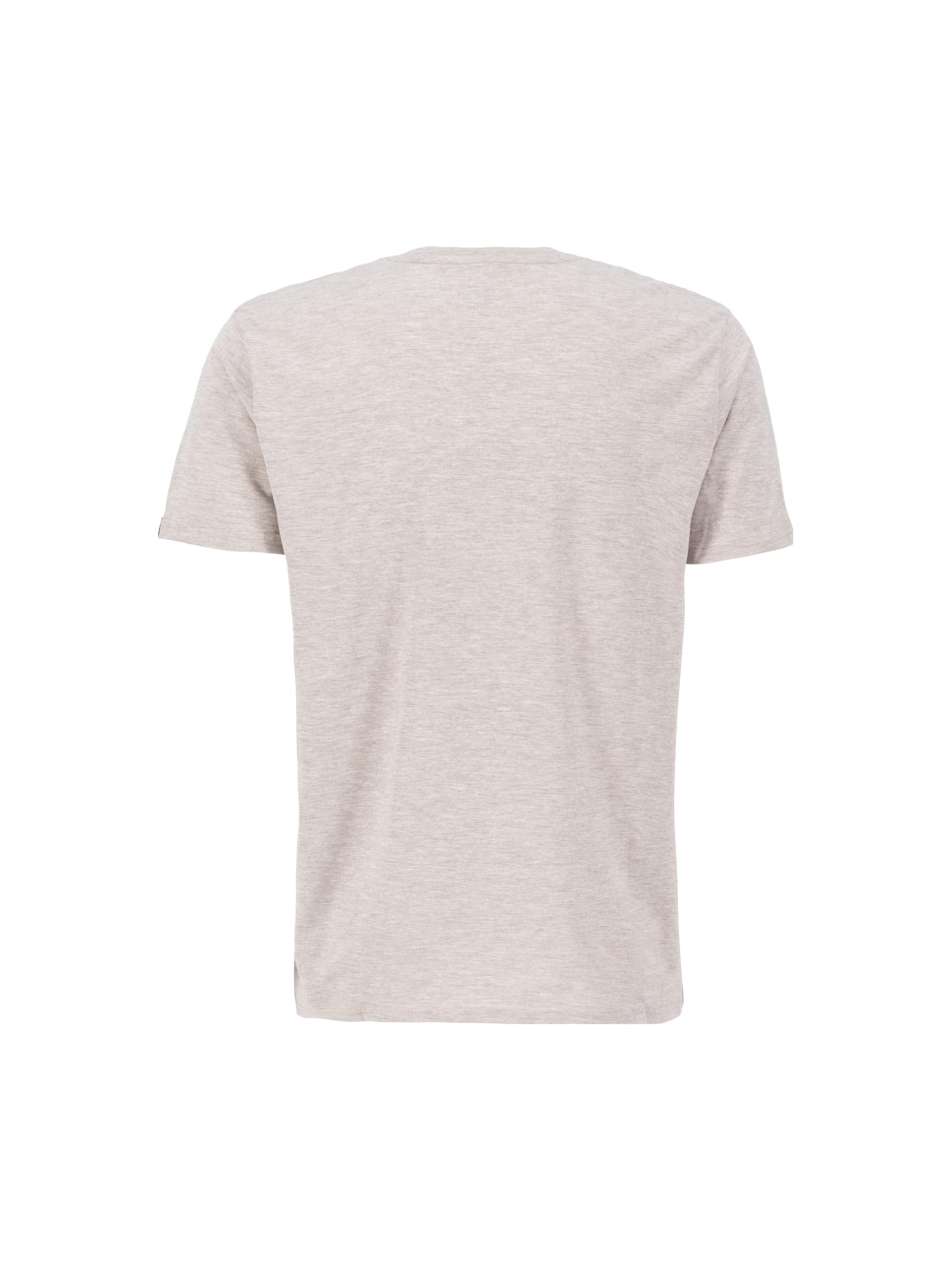 Alpha Industries Basic T-Shirt für Herren Hazel Melange – Ansicht 2
