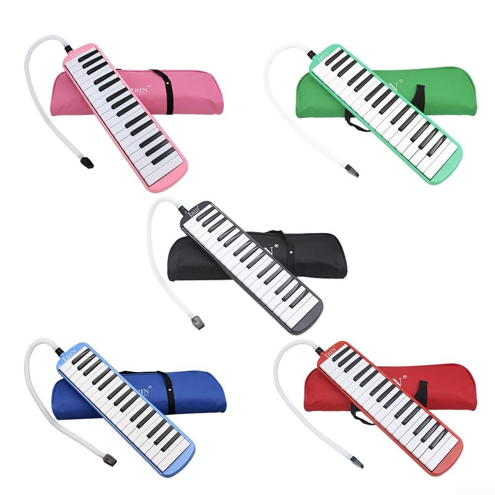 Ensemble de mélodicas portable à 32 touches, parfait pour les performances solo et l'apprentissage de la musique, sac inclus (vert)