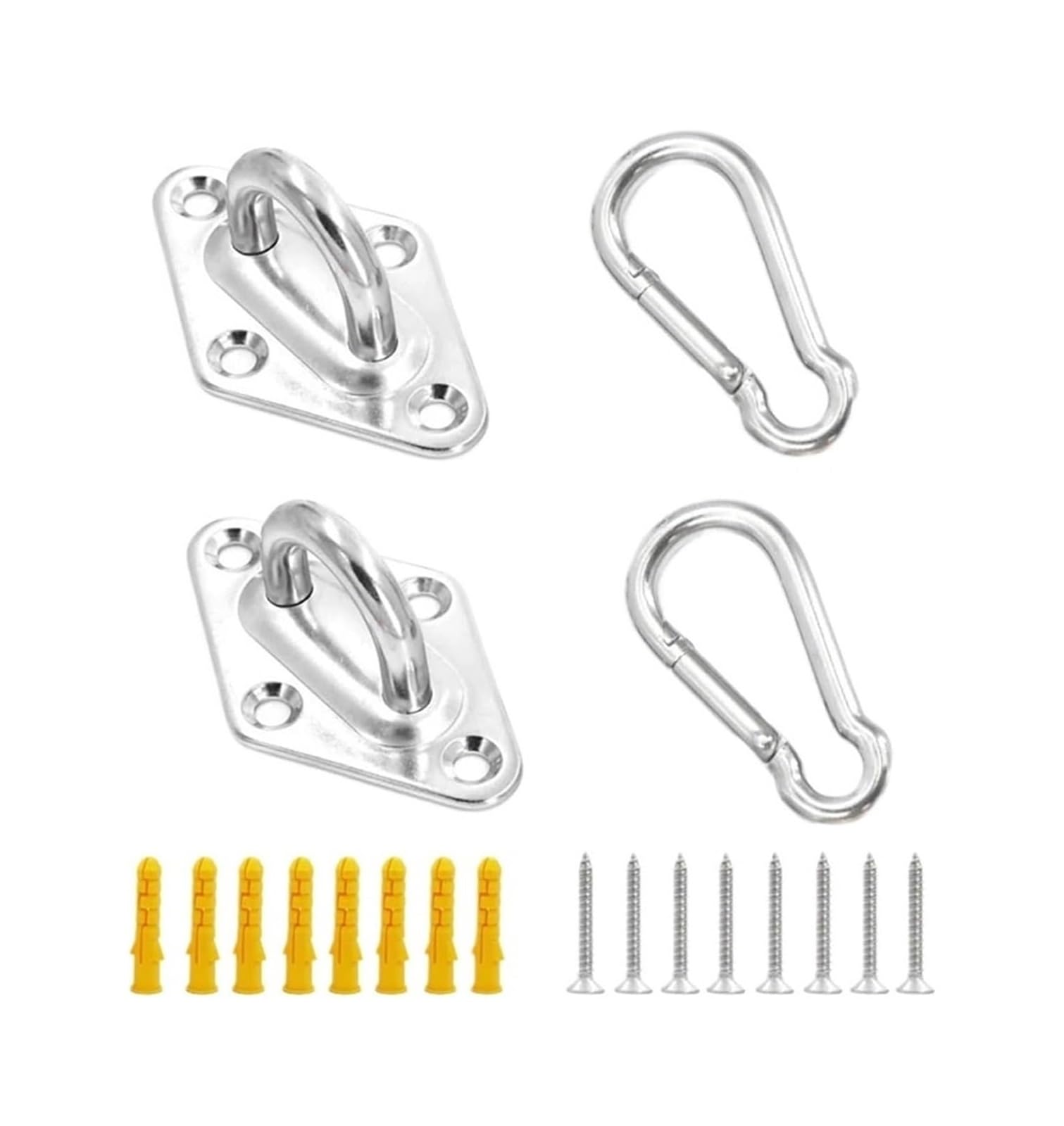 EAmrfvqt Hammock Hooks Hanger, Hammock Hooks 2 PCS Anchor Mount U-Shaped M5 Ceiling Wall Gym Yoga