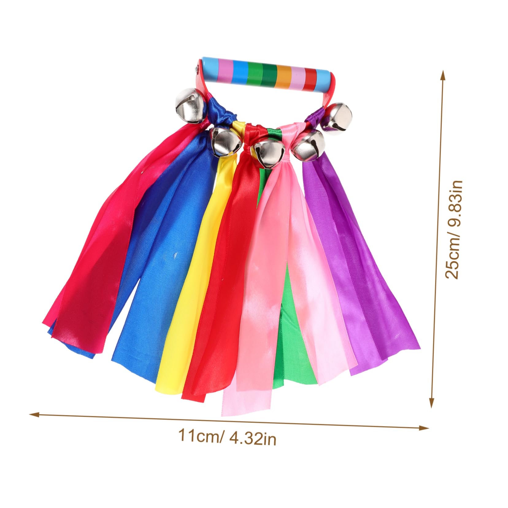 HEMOTON Mini Tambourine for Boys and Girls Handbells for Boys and Girls Early Education Musical Instrument Gymnastics Equipment