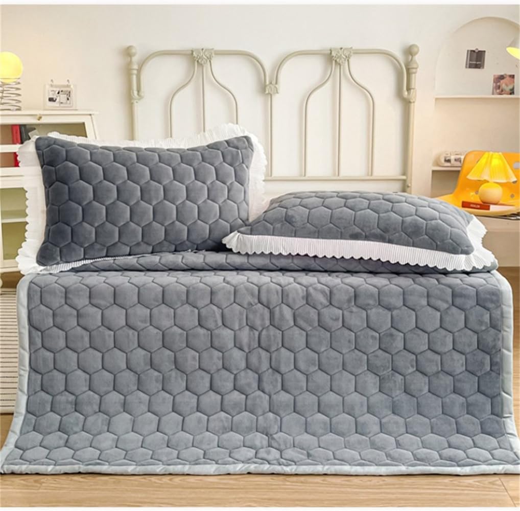 Odot Protector de Colchón Acolchado, Topper Colchón Franela Suave, Cubrecolchón con Bandas elásticas, Colchón de Futón Plegable Lavable Comodo con Diseño Antideslizante (150x200cm,Rojo)