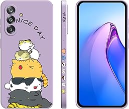 XINYEXIN Case for Samsung Galaxy A17 5G/4G, Ultra-Thin Silicone Shockproof Case with Cute Pattern, Straight Edge - Kitten, Purple