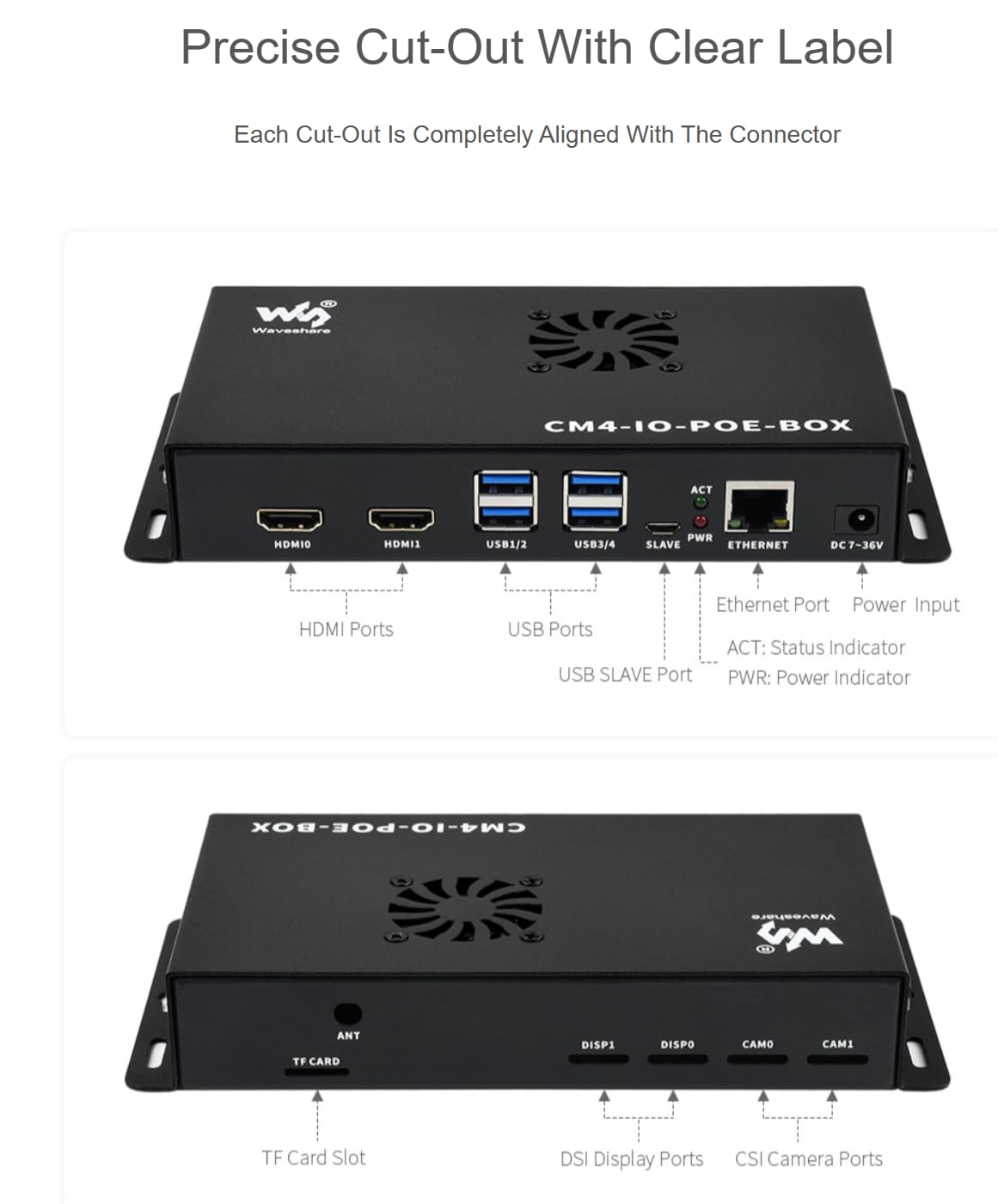 TUOPUONE Minikomputer PoE kompatybilny z Raspberry Pi Compute Module 4 (nie jest dołączony), metalowa obudowa z wentylatorem chłodzącym, szybka i łatwa do zbudowania minikomputera