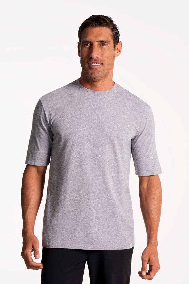 Mens Short Sleeve T-Shirt - UPF 50 Sun Protection - Morada