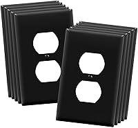 Vista 64 de ENERLITES - Placa de pared doble sin tornillos, cubierta de tomacorriente segura para niños, tamaño estándar, 1 cuadrilla, 4.68 x 2.93 pulgadas