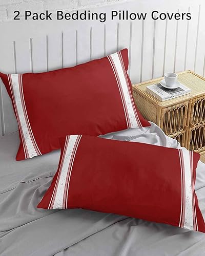 Miniatura 3 de Fundas de almohada de Navidad tamaño King, 2 paquetes de fundas de almohada suaves decorativas para sofá y sillón, funda de cojín lumbar con cierre