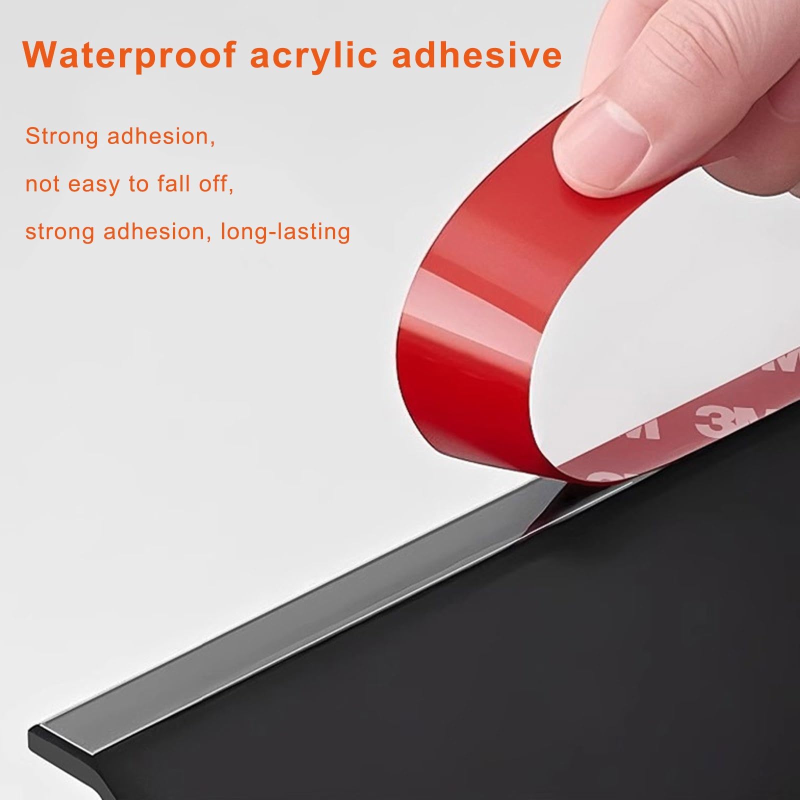 Sigillante in gomma nera impermeabile per finestre e porte, barriera antipioggia esterna, prevenzione perdite per auto e camper, 5,5 cm x 2,5 m, soluzione adesiva resistente alle intemperie