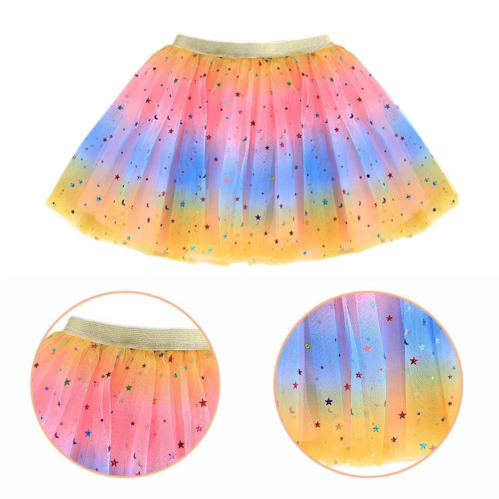 ZJstyle Girls Princess Costume Kids Fancy Dress Girls Fairy Costume Set Princess Tutu Skirt Fairy Dress Up Fantasy Costumes Play with Wings, Wand, Headband & Tutu Fairy Set for 3-8 Years (Pink) - Image 4