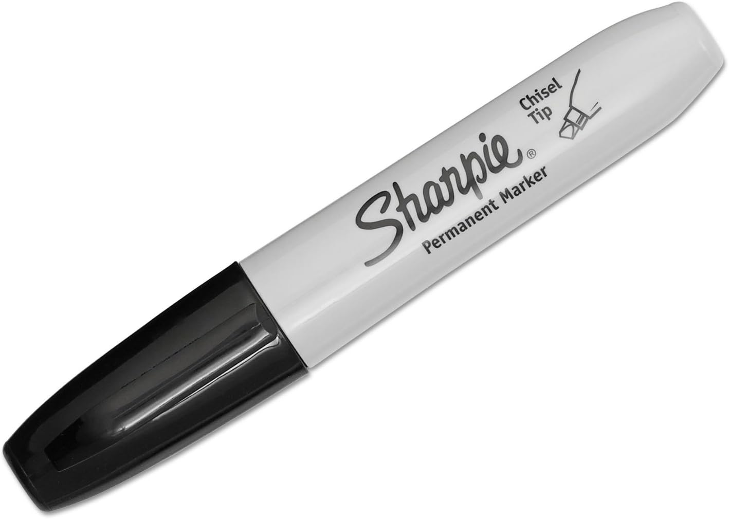 38201 Permanent Marker 5.3mm Chisel Tip Black Dozen