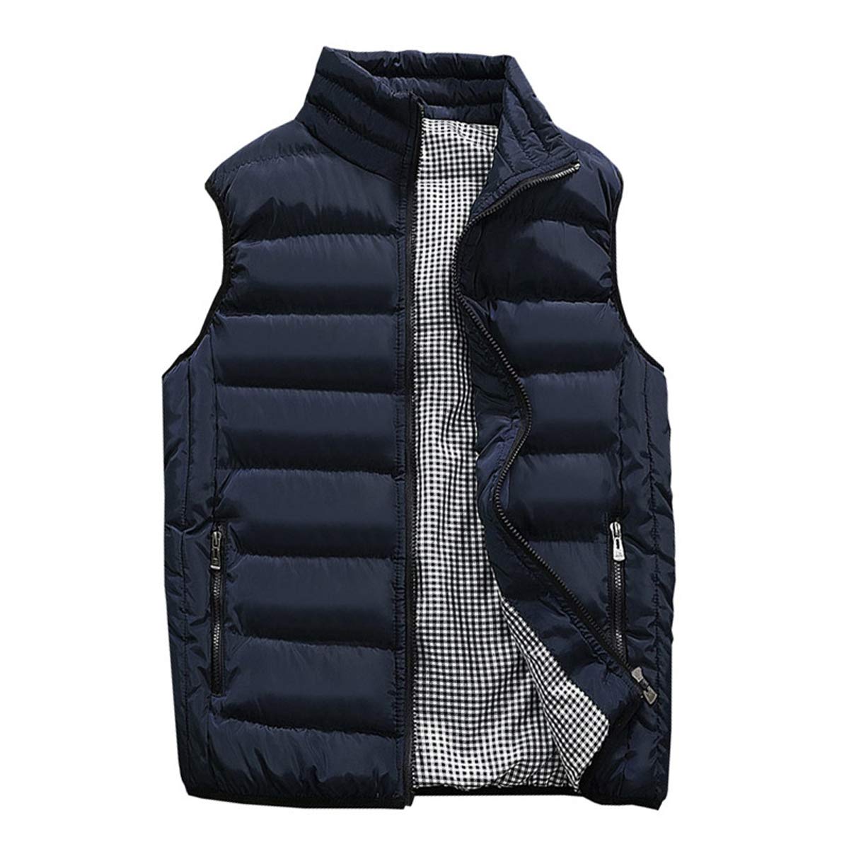 Gilet imbottito da uomo casual con colletto alla coreana
