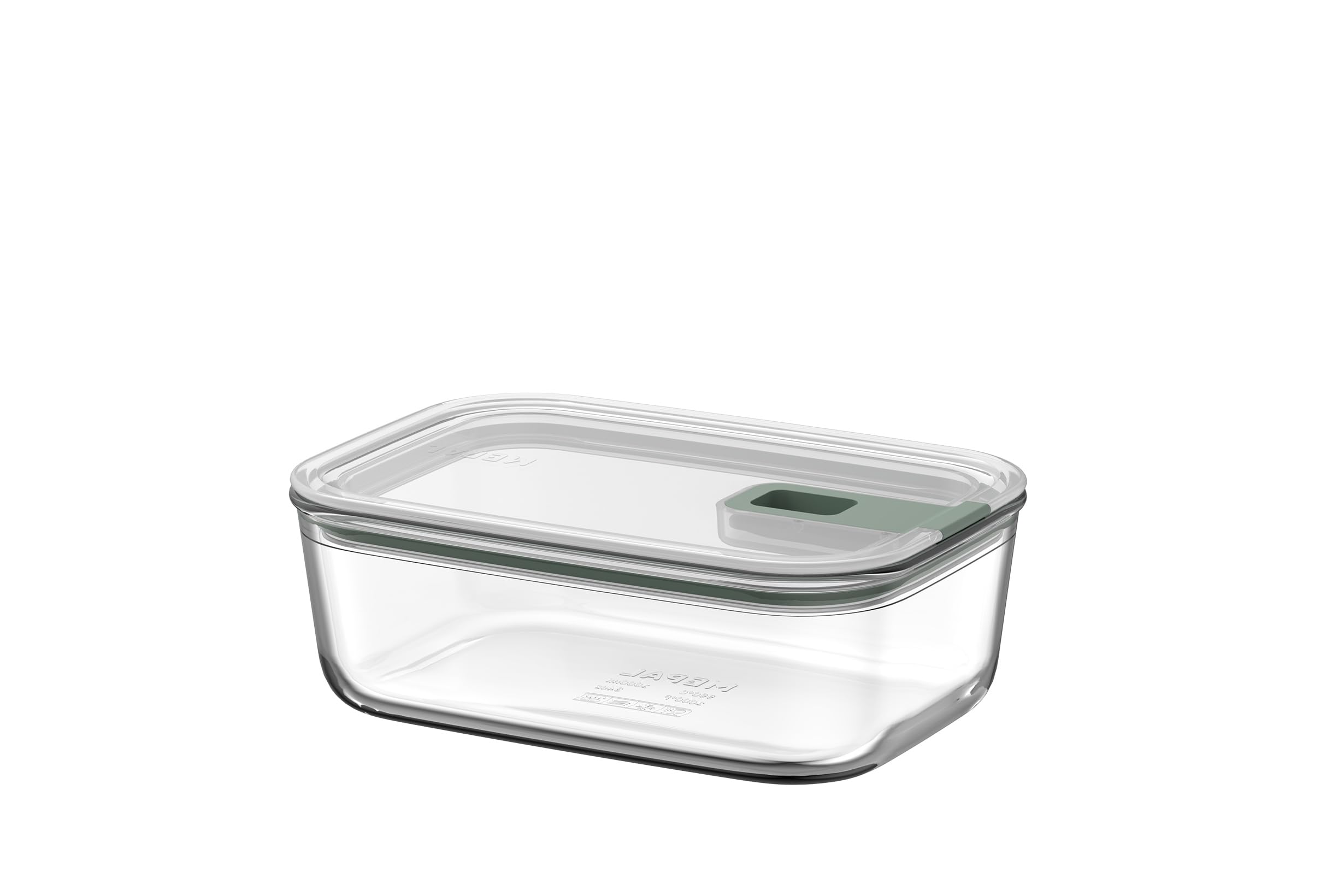 Mepal Green - Glass Food Container Easyclip - Container With Lid & Sliding Closure - Meal Prep Boxen - Suitable For Microwave, Steam Oven And Oven - Airtight - 1 L - Nordic Sage