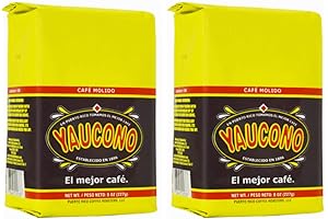 Yaucono Puerto Rican Ground Coffee, 8 Ounce (Pack of 2)