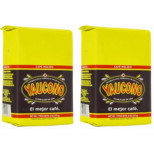 Yaucono Café molido en bolsa, 8 onzas (paquete de 2)