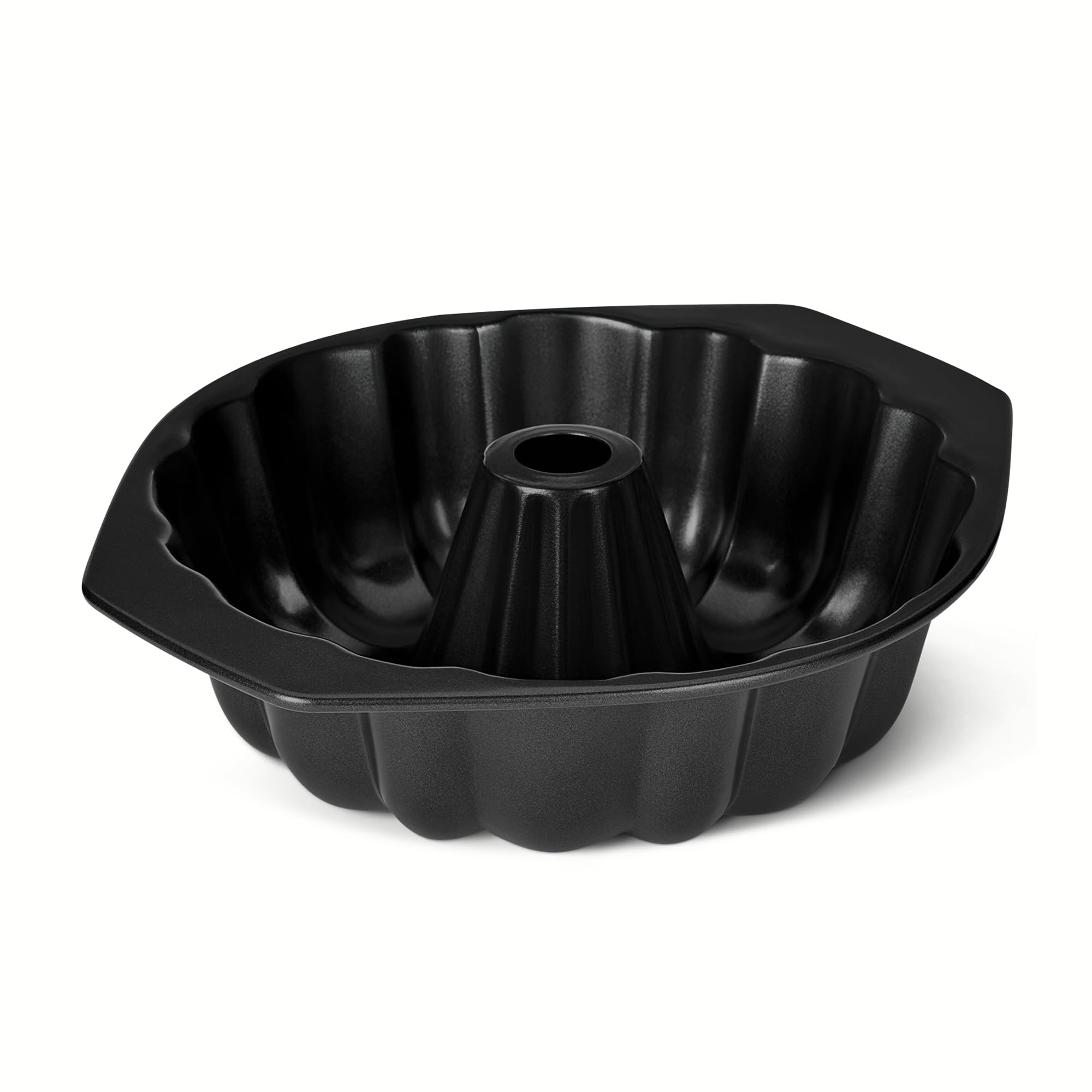 Amazon Basics Nonstick Fluted Cake Pan, Dishwasher and Oven-Safe, 25.4 cm, Black