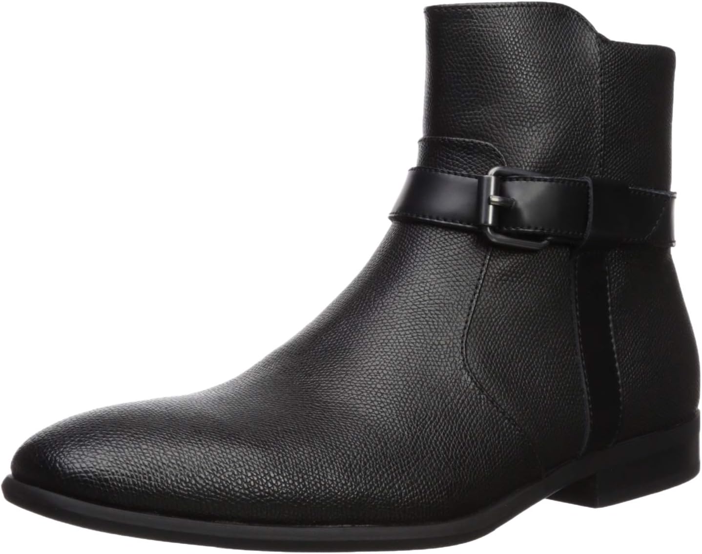 Amazon.com | Calvin Klein Men's Louis Ankle Boot, Black Tumbled Leather ...