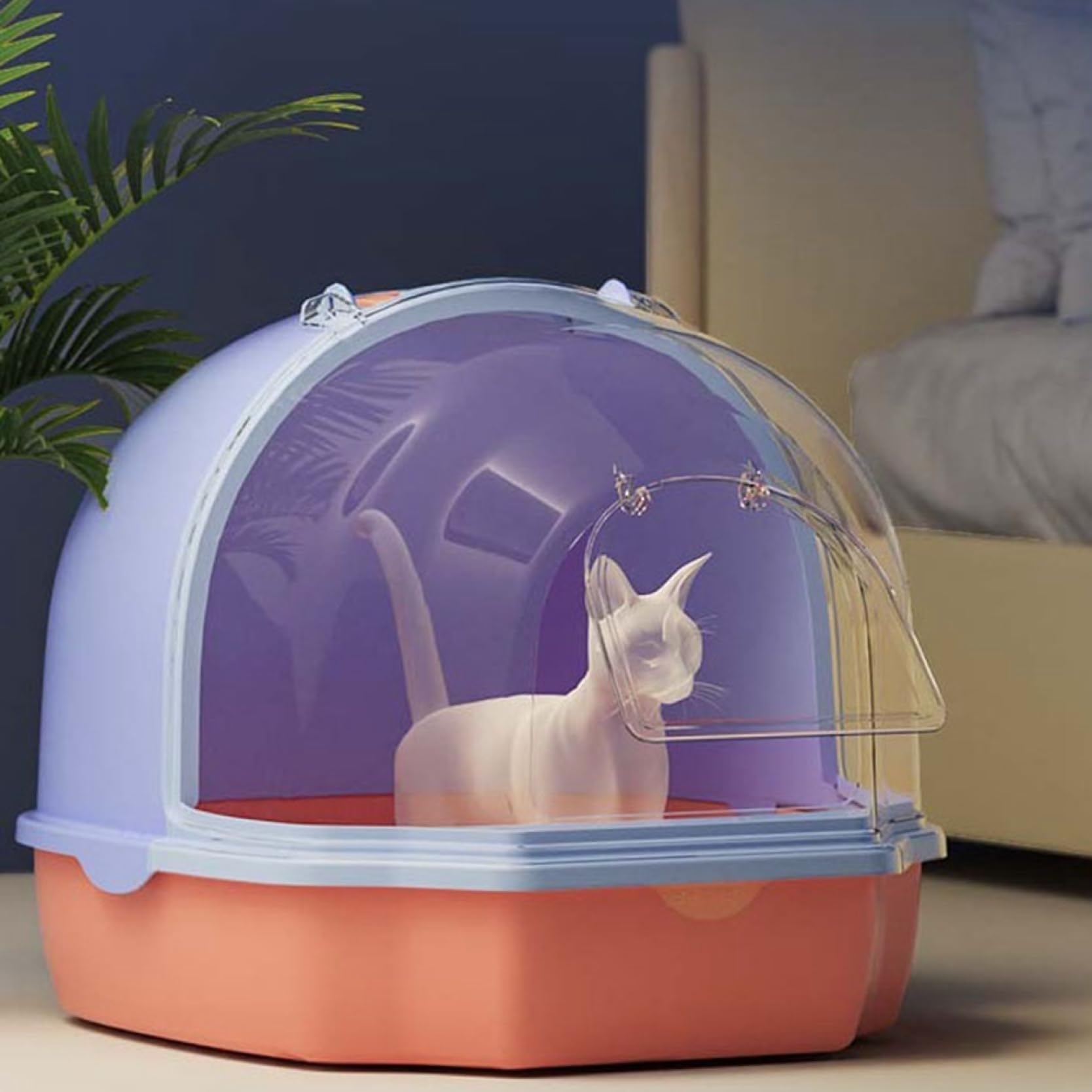 Amazon | 猫トイレ ドーム型 大きい 猫用トイレ本体 ドア付き ドーム