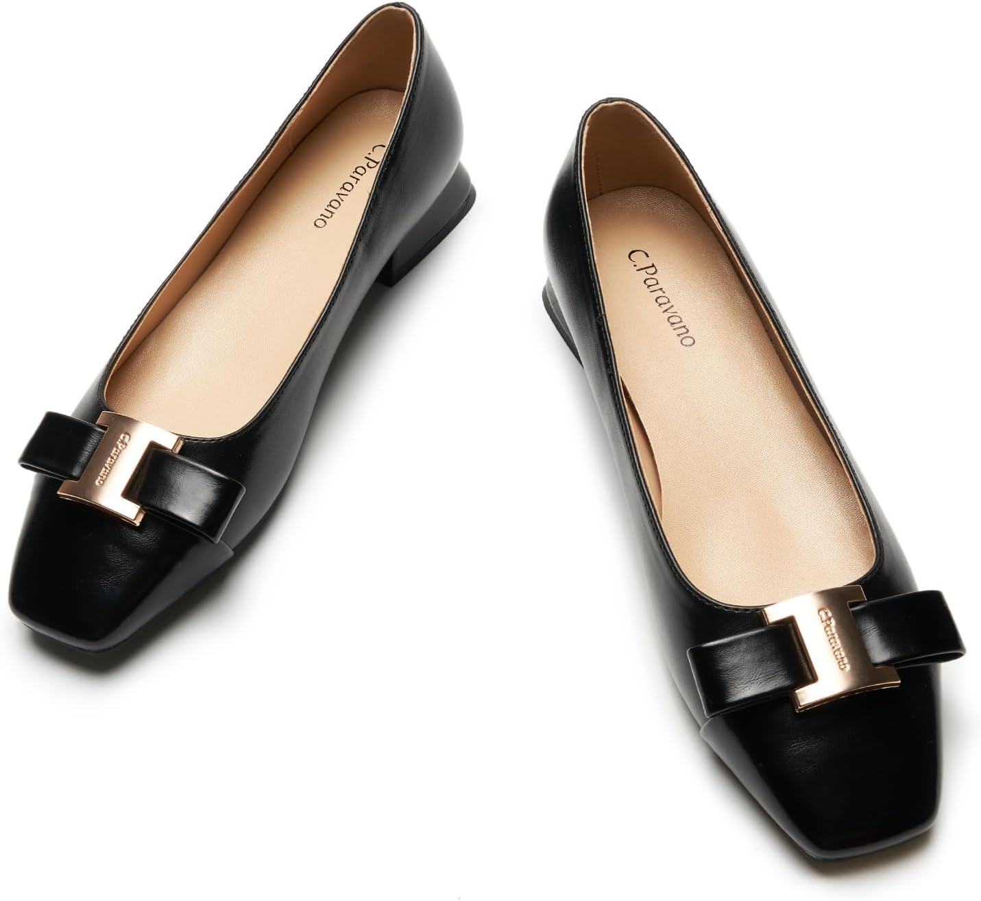 C.Paravano Flats Women | Womens Dress Shoes | Ballet Shoes for Women | Square Toe | Casual Shoes