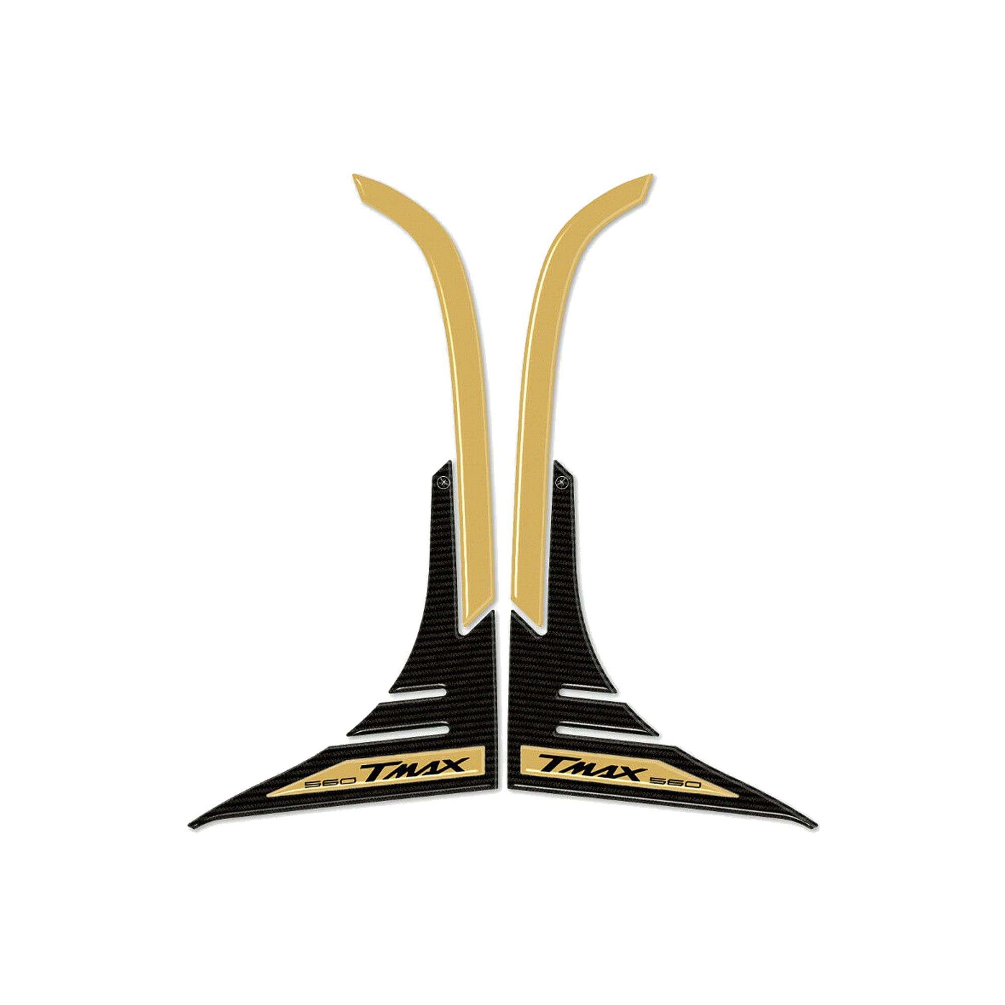 labelbike - Stickers Gel 3D Ergal for Fairing Scooter Compatible Yamaha Tmax 560 from 2020 - Carbon Gold