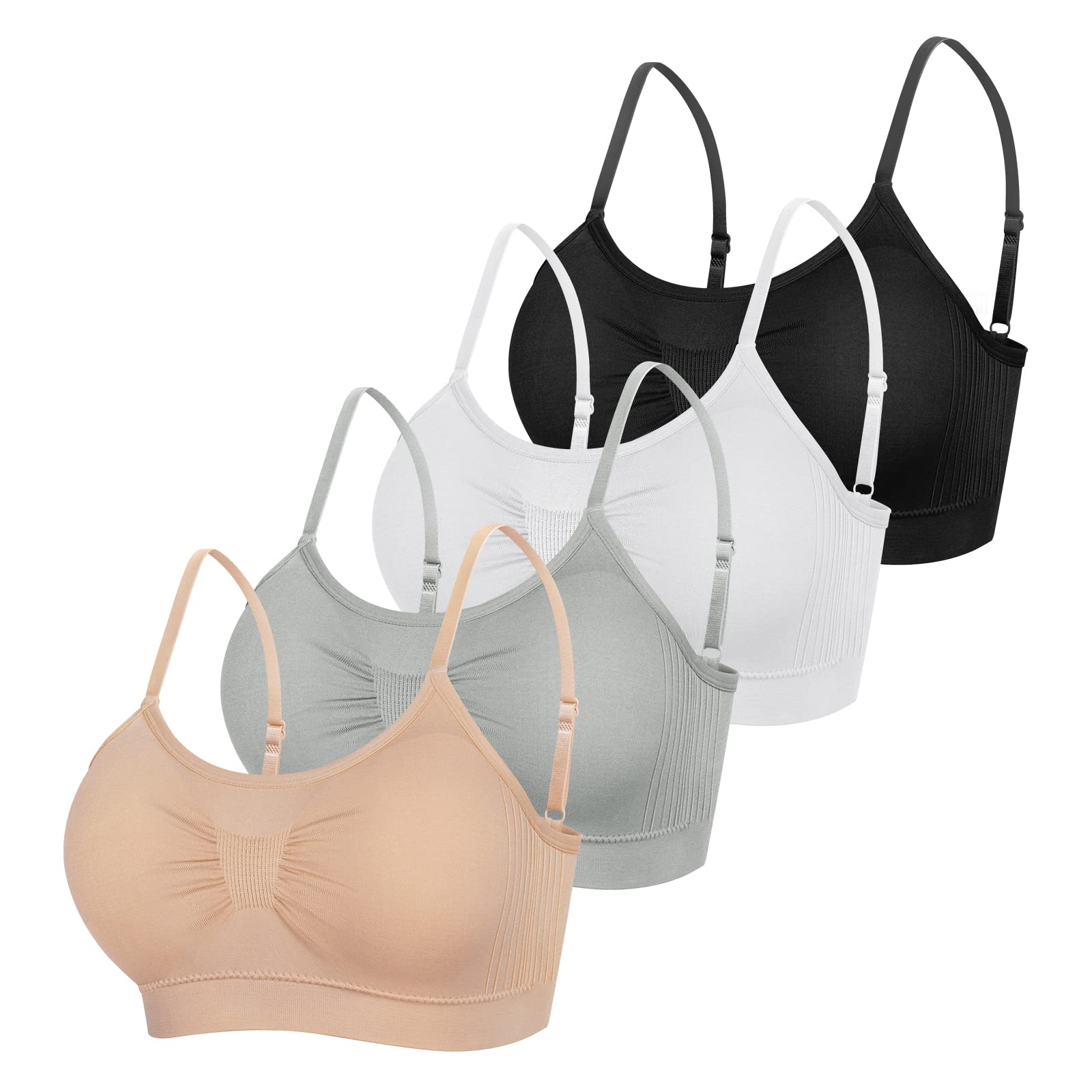 Omisy4 Pcs Sports Bras for Women Pack