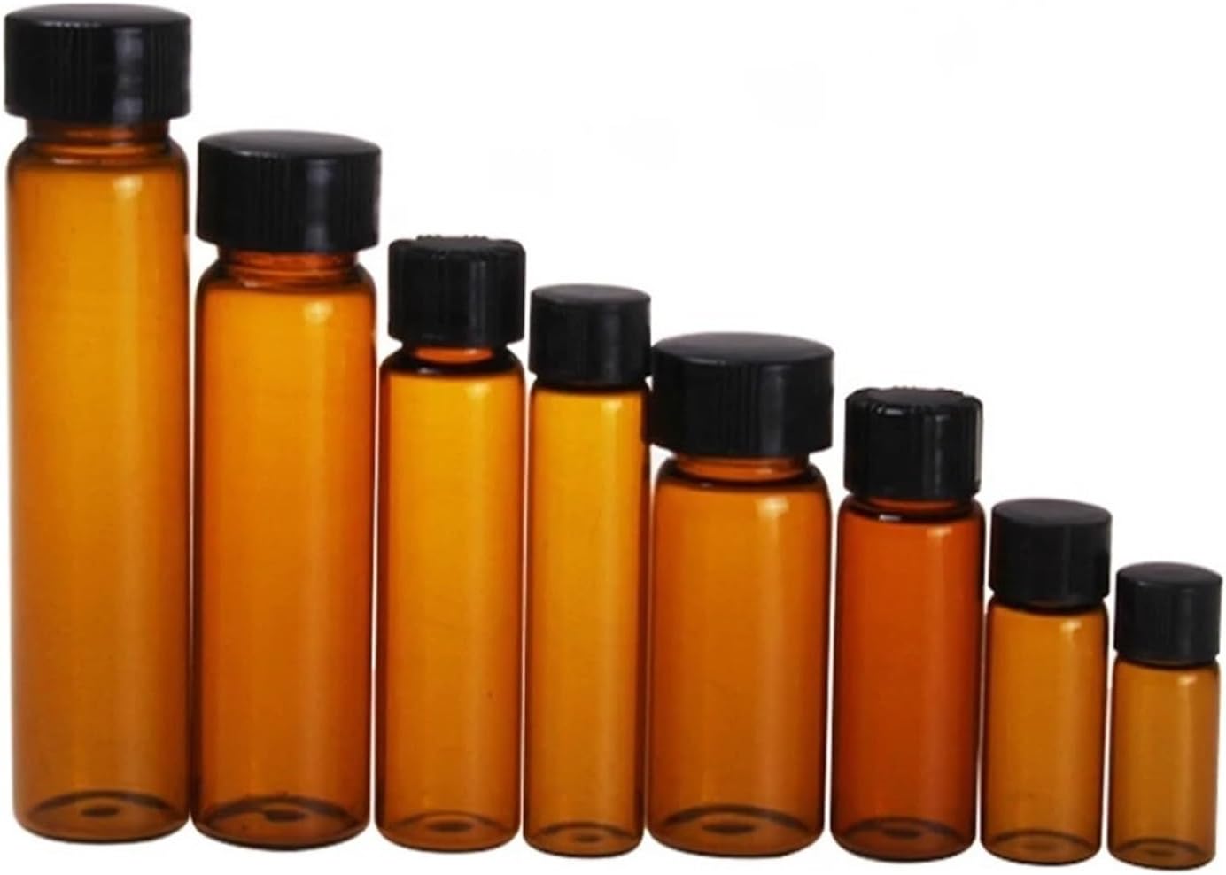 Laboratory Brown Glass Sample Bottle with Screw Cap (10ml22x52mm 50pcs)