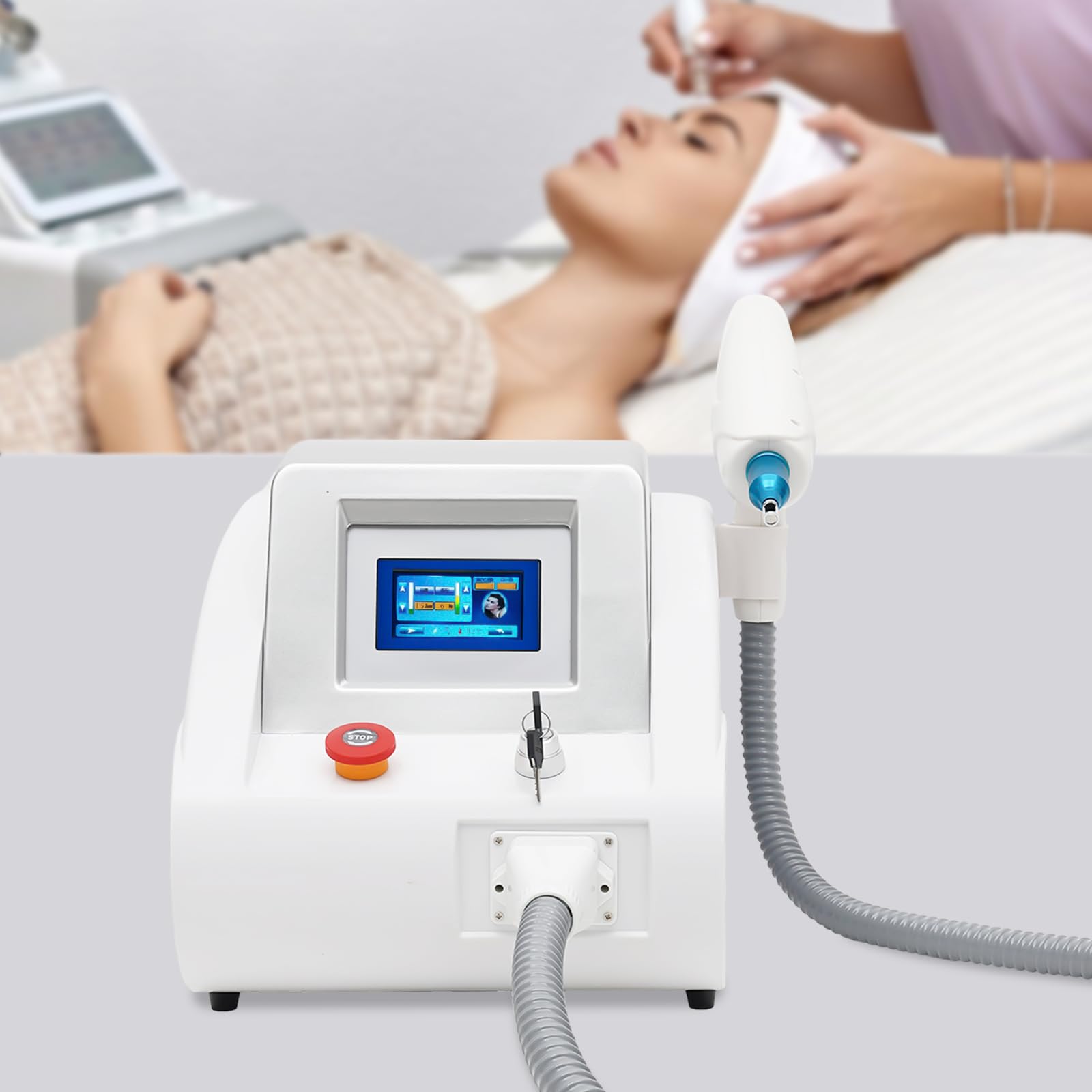 ND YAG La-ser - Eliminación de tatuajes para eliminar el acné, reafirmación de la piel, dispositivo de belleza, 1000 W, doble longitud de onda, 1064 nm, 532 nm