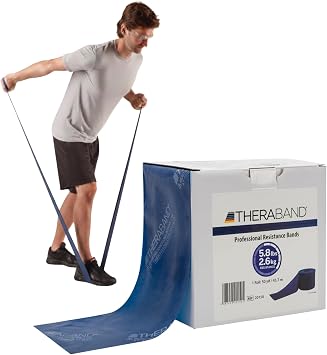 THERABAND Resistance Band, 50-Yard Roll, Latex Elastic Band for Exercise, Stretching, Physical Therapy, Yoga, Pilates, Home Workouts, Cut-to-Length, Color-Coded Levels