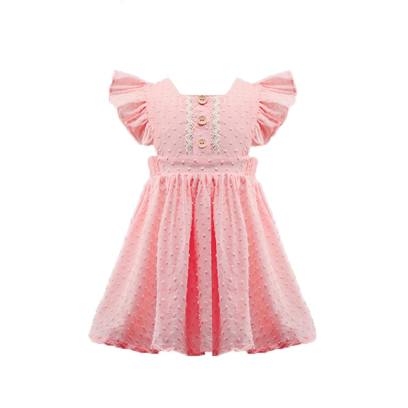 HILEELANG Toddler Girl Easter Dress Summer Cotton Casual Sleeveless Playwear Beach Sundress