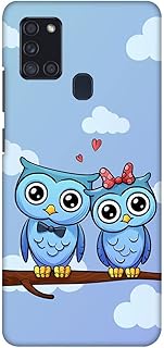 جراب موبايل سي بي من السيليكون مطبوع متوافق مع سامسونج A21 S كيس زون حافظة بسيطة شفاف