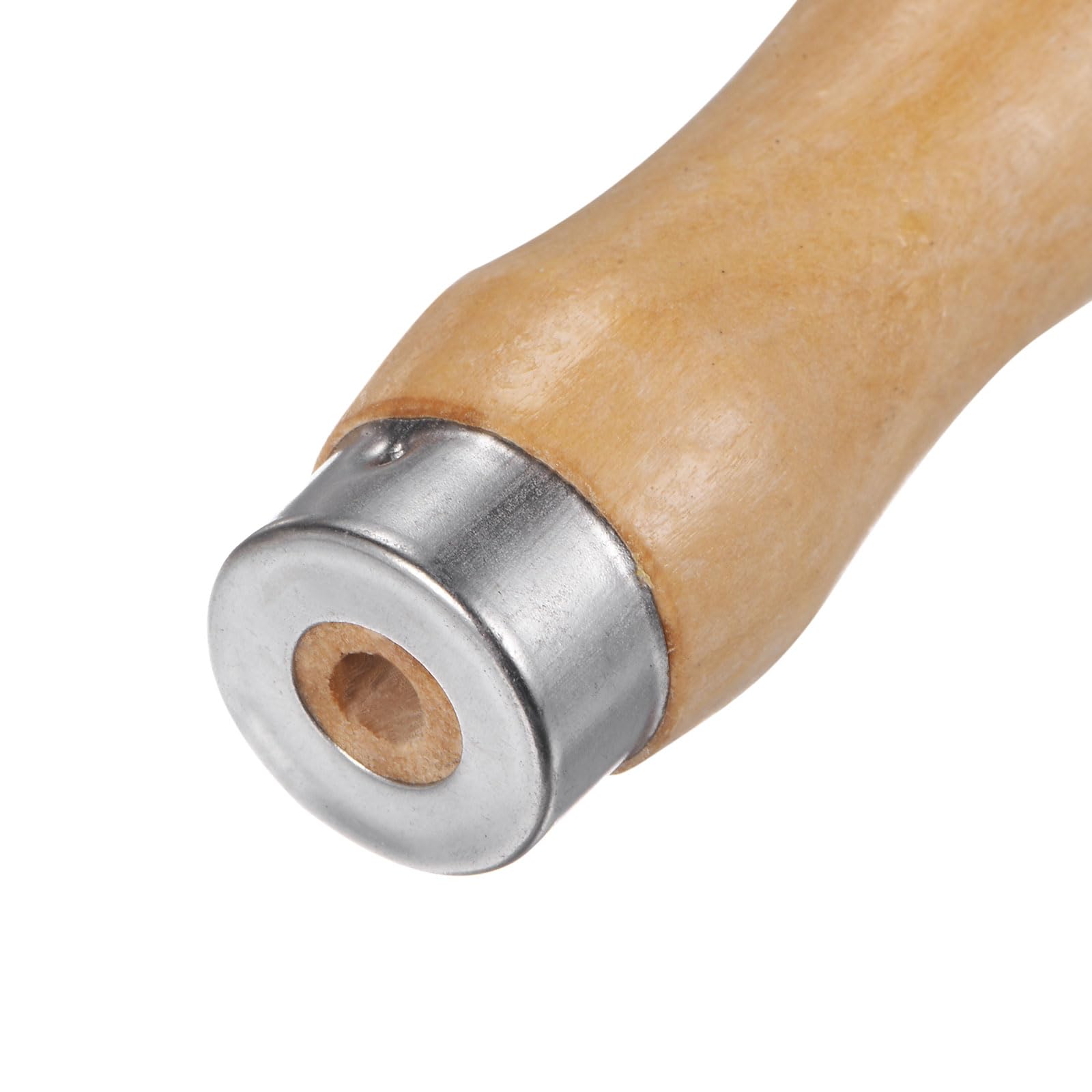 HARFINGTON 3 asas ergonómicas de madera de 4.13 pulgadas con agujero redondo de 4.8 mm con cuello de metal para limas de metal de 6 pulgadas