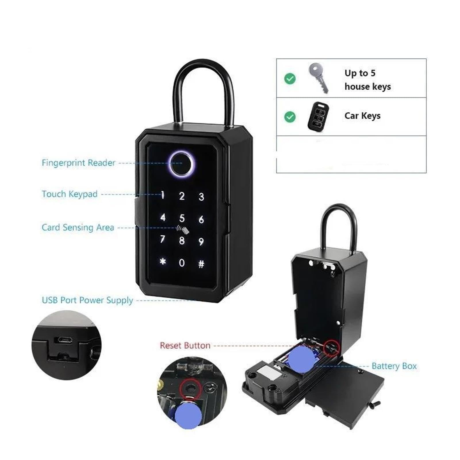 Wifi Cajas De Seguridad Contraseña Huella Digital Inteligente
