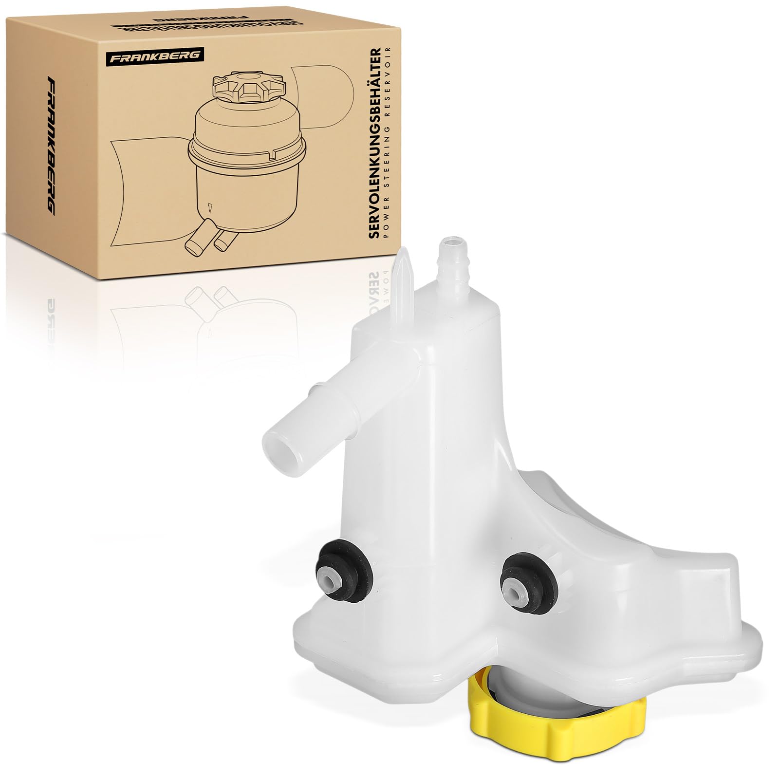 Frankberg Réservoir de Pompe Direction Assistée Compatible avec Fiesta V Fourgon 1.4 TDCi 1.4 1.3 1.6 TDCi 2002-2010 Remplacer# 1251765, 2S6C3531BC